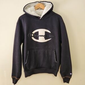 Timberland x Champion Sherpa-Lined Hooded Sweatshirt- M